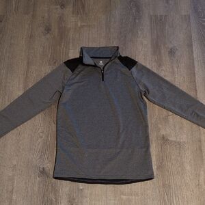 Champion Gray and Black Long Sleeve Performance Tee